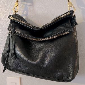Margot crossbody shoulder bag double zip leather